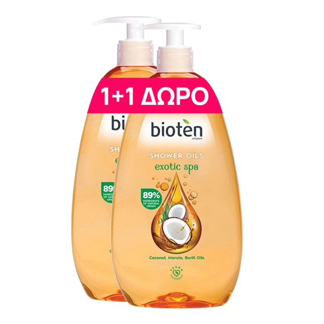 Bioten Shower Oils Exotic Spa, Αφρόλουτρο 2x750ml 1+1 ΔΩΡΟ