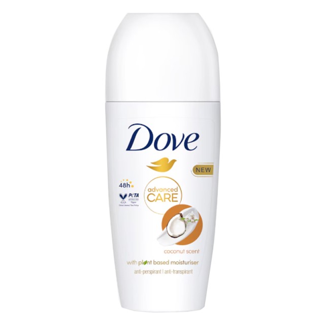 Dove Advanced Care Coconut, Γυναικείο Αποσμητικό Roll-On, 50ml