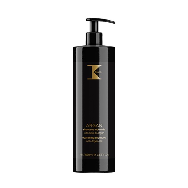 K- Time Argan Nourishing Shampoo, Σαμπουάν για Θρέψη & Λάμψη με Έλαιο Argan & Βιταμίνη Ε, 1000ml