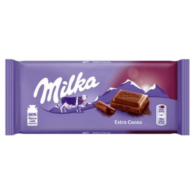 Milka Σοκολάτα Γάλακτος Extra Cocoa, 100gr