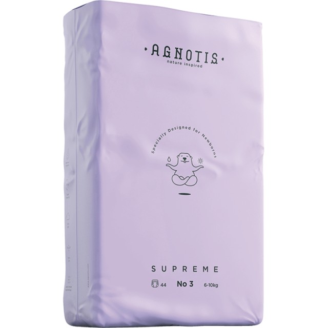 Agnotis Supreme No3 Βρεφικές Πάνες 6-10kg, 44τεμ