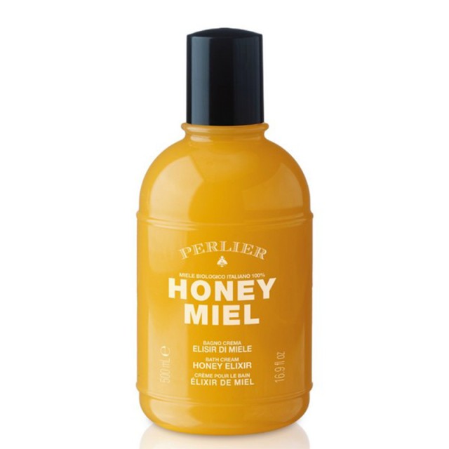 Perlier Honey Miel Elixir Bath Cream & Shower Gel,  Αφρόλουτρο με Αγνό Οργανικό Μέλι Χαρίζει Απαλότητα, Ενυδάτωση & Θρέψη στο Δέρμα, 500ml