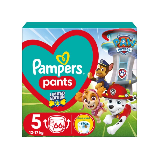 Pampers Pants Paw Patrol Limited Edition Μέγεθος 5 (9kg-15kg) - 66 Πάνες-βρακάκι