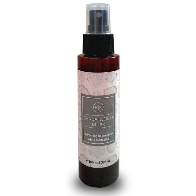 HF Spray Room Sandalwood Musk, Αρωματικό Σπρέι Χώρου Σανδαλόξυλο, 100ml