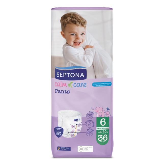 Septona Calm N Care Πάνες-Βρακάκια  Extra Large No 6 (14-20) 36τμχ