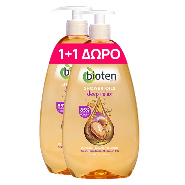 Bioten Deep Relax, Αφρόλουτρο 2x750ml 1+1 ΔΩΡΟ