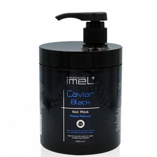 Imel Hair Mask Caviar Black, Μάσκα Μαλλιών με Χαβιάρι για Βαμμένα Μαλλιά & Μαλλιά με Ισιωτική Θεραπεία Κερατίνης, 1000ml