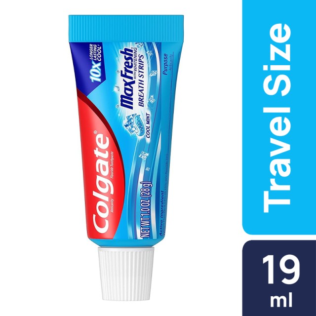 Colgate Οδοντόκρεμα TRAVEL SIZE 19ml (Τυχαία Επιλογή Max White ή Max Fresh) 19ml