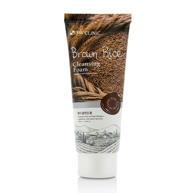 3W Clinic Brown Rice Cleansing Foam, Αφρός Καθαρισμού με Μαύρο Ρύζι, 100ml