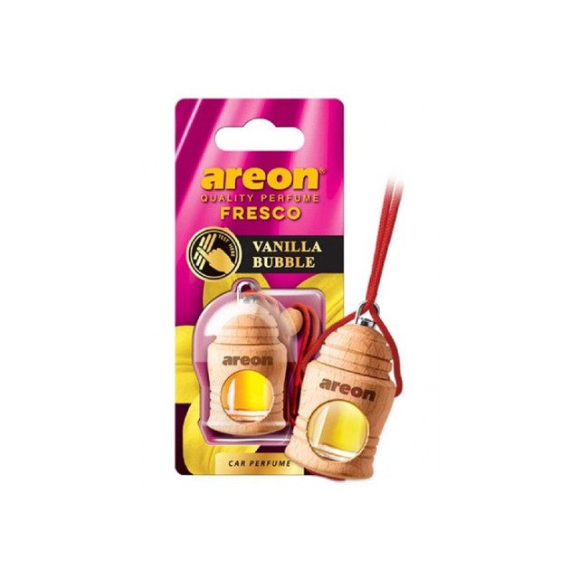 Areon Fresco Vanilla Bubble, Κρεμαστό Αρωματικό Αυτοκινήτου, 4ml