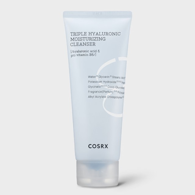 COSRX Hydrium Triple Hyaluronic Moisturizing Cleanser, Αφρός Καθαρισμού Προσώπου με Βιταμίνη Β5 & 3 Τύπους Υαλουρονικού Οξέως, 50ml