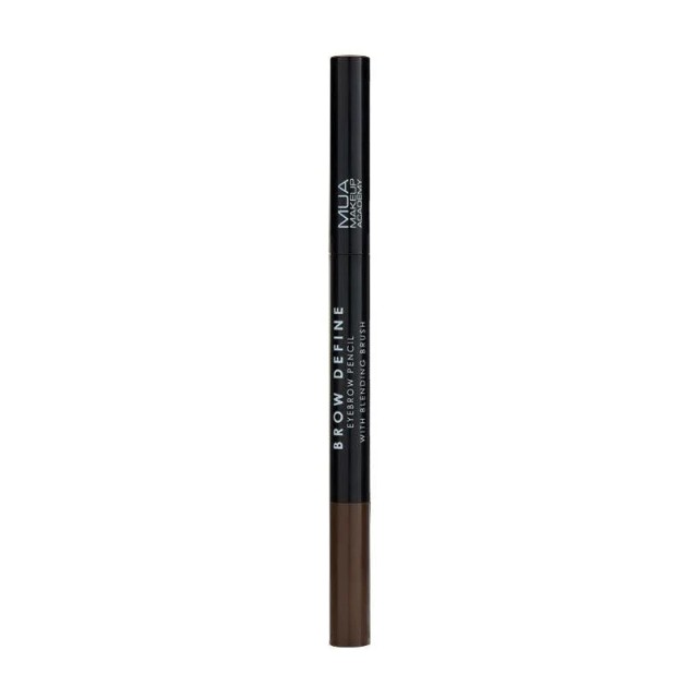 MUA Brow Pencil  & Blending Brush, Dark Brown, Μολύβι Φρυδιών Με Βουρτσάκι