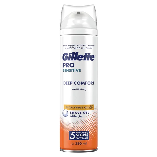 Gillette Pro Sensitive Deep Comfort, Αφρός Ξυρίσματος για Ευαίσθητες Επιδερμίδες, 250ml