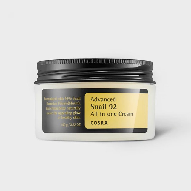 COSRX Advanced Snail 92 All in one Cream, 24ωρη Ενυδατική & Αναπλαστική Κρέμα Προσώπου με Έκκριμα Σαλιγκαριού 100ml
