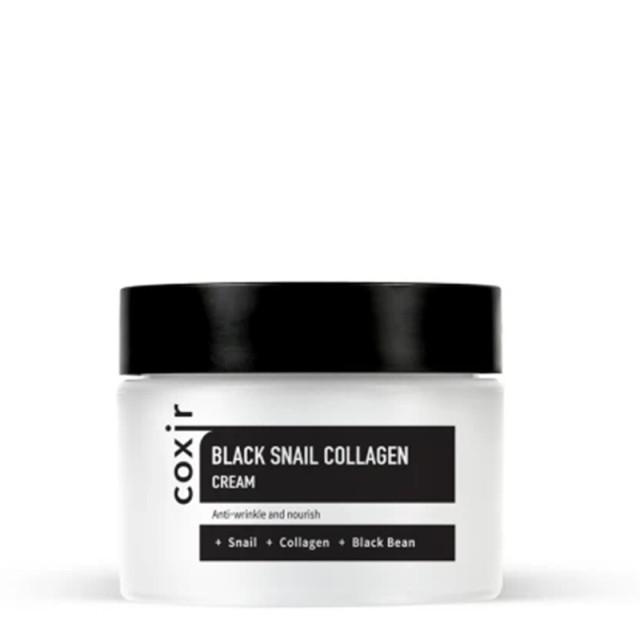 COXIR Black Snail Collagen Cream, Κρέμα για Ενυδάτωση, Μείωση Λεπτών Γραμμών & Ρυτίδων & Αποκατάσταση Ελαστικότητας & Λάμψης, 50ml