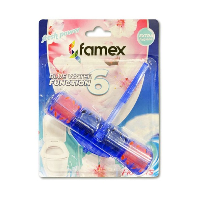 Famex W.C. Block Flowers, Καθαριστικό & Aρωματικό Block Λεκάνης, με Άρωμα  Λουλουδιών, 50gr, 1 τεμ.