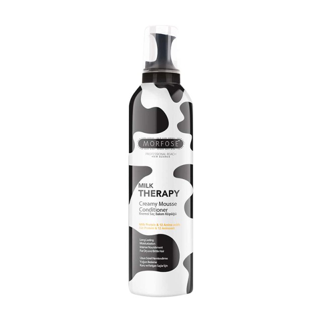 Morfose Milk Therapy Creamy Hair Mousse Leave-in Conditioner, Μαλακτική Κρέμα Αφρός Μαλλιών, 500ml