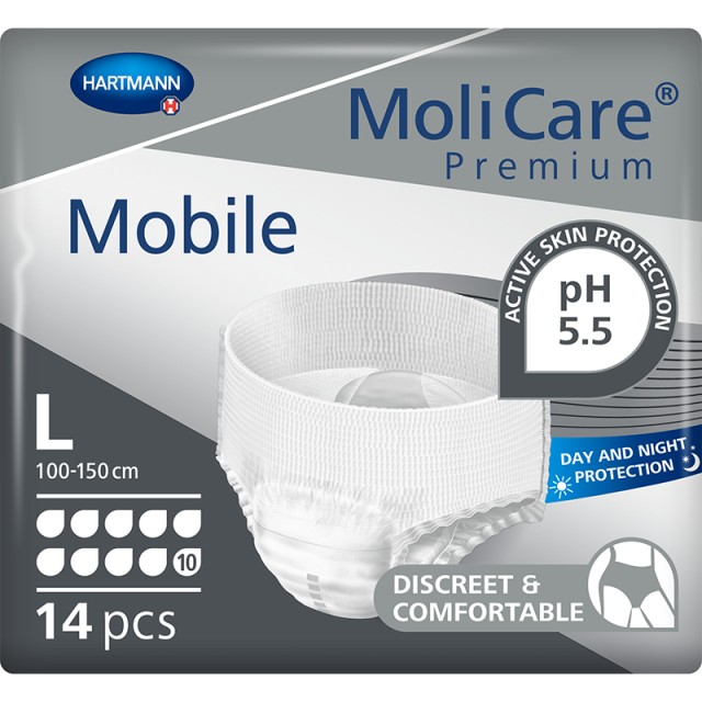 Hartmann MoliCare Premium Mobile 10 Drops, Εσώρουχα Ακράτειας Ενηλίκων Νύχτας, Large, 14τμχ