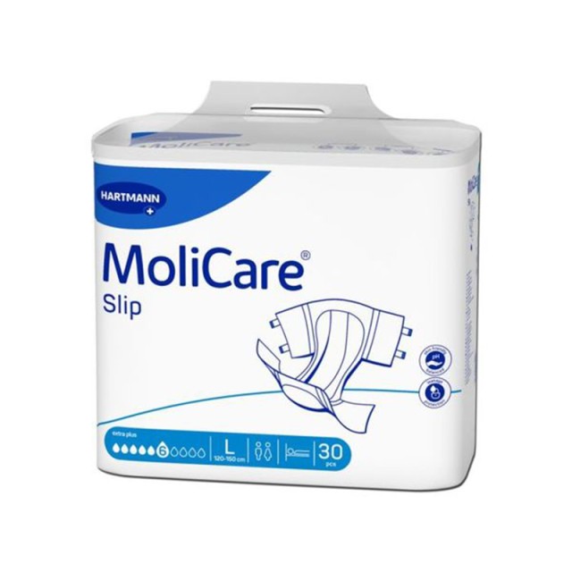 Hartmann Molicare Slip Super Plus 6 Drops, Πάνες Ακράτειας Ενηλίκων, Large, 30τμχ