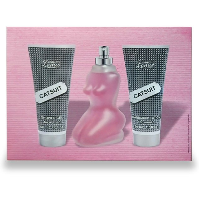 Dorall Collections CatSuit Gift For Her, Σετ Δώρου Γυναικείο Άρωμα Eau De Toilette 100ml, Hand & Body Lotion 50ml & Shower Gel 50ml