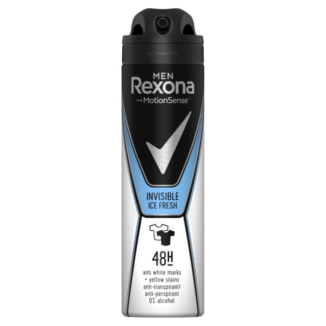 Rexona Men Invisible Ice Fresh 48h, Αποσμητικό Σπρέι 150ml