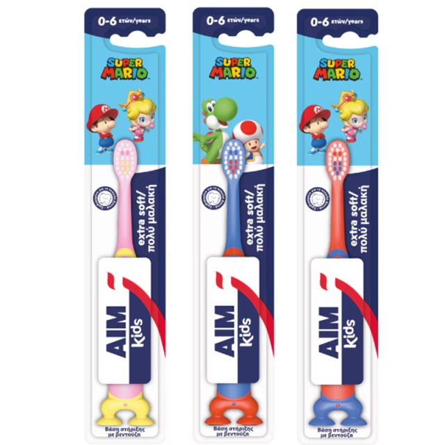 Aim Kids 0-6 Ετών Παιδική Οδοντόβουρτσα Πολύ μαλακή, 1τμχ (διάφορα σχέδια)