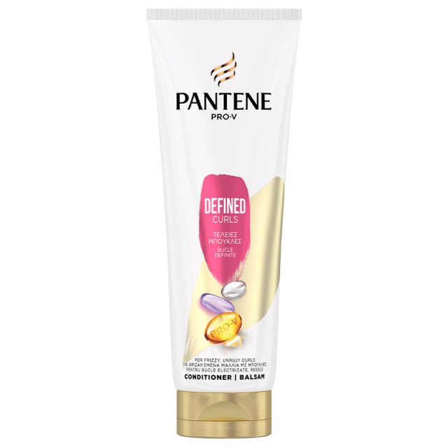 Pantene Pro-V Conditioner Balsam Defined Curls, Μαλακτική Κρέμα Μαλλιών για Τέλειες Μπούκλες χωρίς Φριζάρισμα, 220ml