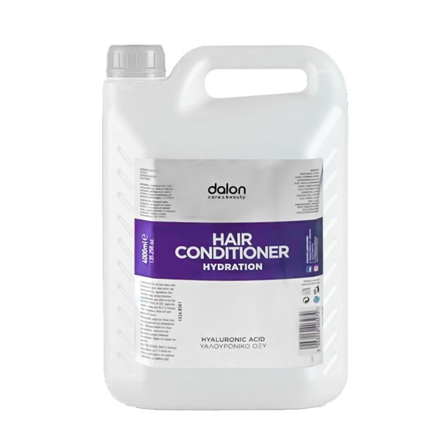 Dalon Hydration Hair Conditioner, Μαλακτική Κρέμα Βαθιάς Ενυδάτωσης Μαλλιών με Υαλουρονικό Οξύ, 4lt