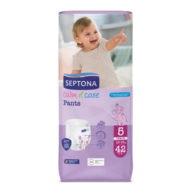 Septona Calm N' Care Πάνες-Βρακάκια  Junior No 5 (10-16Kg) 42τμχ