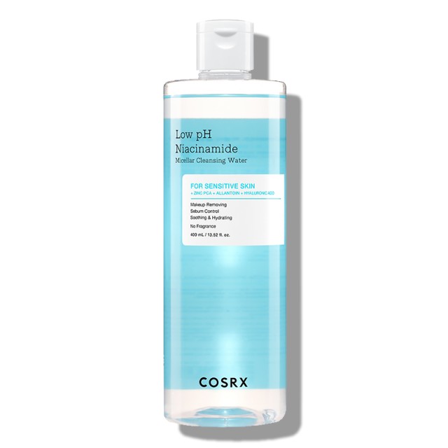 COSRX Low pH Niacinamide Micellar Cleansing Water,  Νερό Καθαρισμού με Χαμηλό pH, Νιασιναμίδη, Υαλουρονικό & Πανθενόλη κατάλληλο για Ευαίσθητες Επιδερμίδες & Δέρμα με Τάση Ακμής 400ml