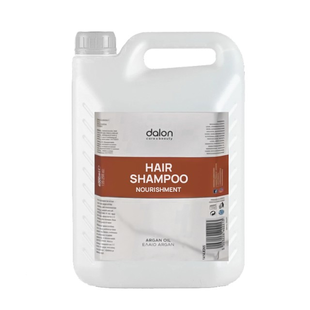 Dalon Nourishment Hair Shampoo, Σαμπουάν Θρέψης Μαλλιών με Έλαιο Argan, 4lt