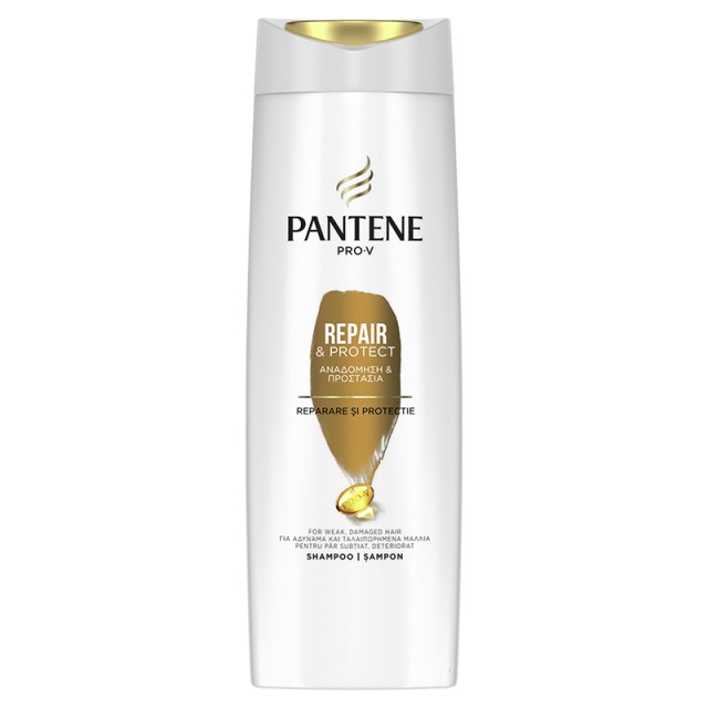 Pantene Pro-V Shampoo Repair & Protect, Αναδόμηση & Προστασία, Σαμπουάν για Ξηρά & Ταλαιπωρημένα Μαλλιά, 360ml