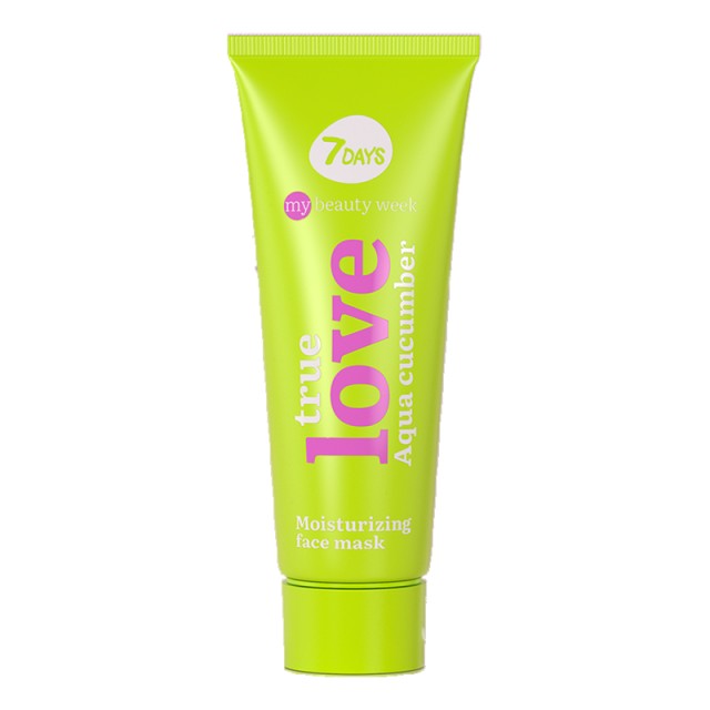 7DAYS  MB True Love Moisturizing Face Mask, Μάσκα Προσώπου Με Μπαμπού & Αγγούρι Για Βαθιά Ενυδάτωση & Ελαστικότητα, 80ml