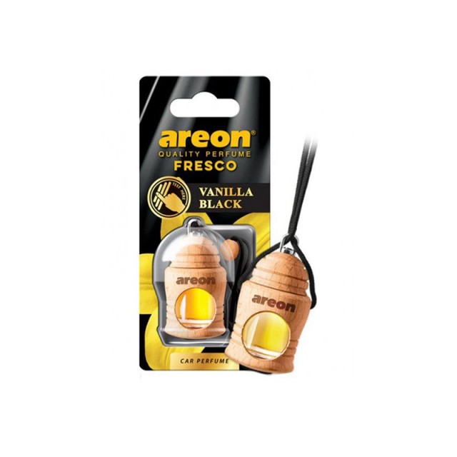 Areon Fresco Vanilla Black, Κρεμαστό Αρωματικό Αυτοκινήτου, 4ml