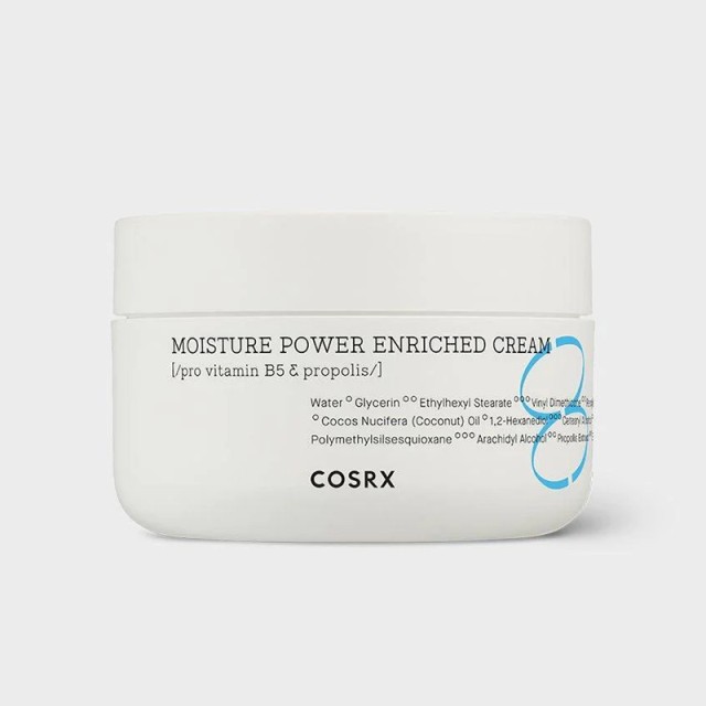 COSRX Hydrium Moisture Power Enriched Cream, Εντατική Ενυδατική Κρέμα με D-Panthenol & Πρόπολη ιδανική και για Ερεθισμένο, Κόκκινο Δέρμα με Ακμή, 50ml
