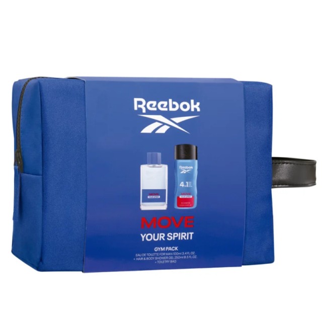 Reebok Αντρικό Σετ Δώρου Move Your Spirit, Eau De Toilette 100ml & Shower Gel 250ml & Nεσεσέρ.